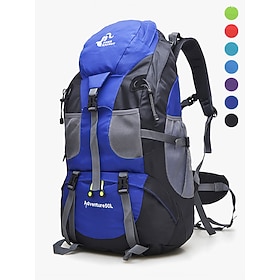 50L Waterproof Hiking Backpack for Outdoor Adventure, Travel, and Camping - Large Capacity with Adjustable Straps and Multiple Pockets