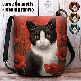 Women's Fashionable Cat Tote Bag - Perfect for Cat Lovers Shopping or Work