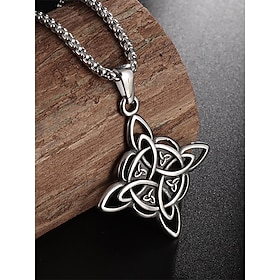 Men's Celtic Knot Pendant Necklace – Stainless Steel Trinity Knot Symbol for Strength and Eternity, Perfect for Spiritual Jewelry and Norse Celtic Lovers