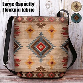 Women's Vintage Bohemian Crossbody Bag with Unique Aztec Print  Perfect for Summer Festivals