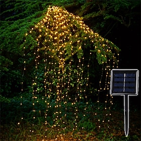 LED Firefly Bunch Lights, 2m 200 LEDs Waterfall Tree Vine String Lights Outdoor Garland for Holiday Decoration