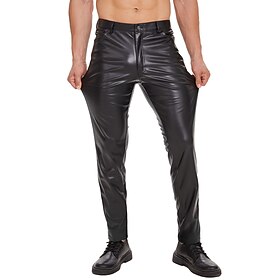 Karnevalskostüm Hose Ganzkörperanzug Glänzend Metallisch Herren Kostüm für Club Leistung Pole Dance Halloween Karneval Erwachsene