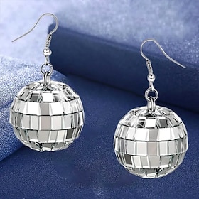 Hoop Earrings Geometrical Totem Series Earrings Jewelry Silver / Style 2 gold / Style 2 silver For Party Work