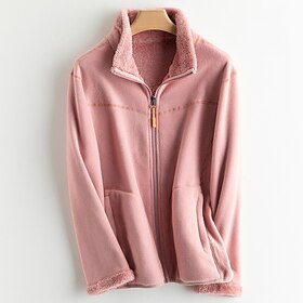 Women's Hiking Jacket Winter Outdoor Thermal Warm Windproof Winter Jacket Fleece Jackets Windbreaker Jacket Traveling Black Pink Green Rose Red
