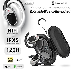 JM10 True Wireless Headphones TWS Earbuds Ear Hook Bluetooth 5.3 Sports Waterproof IPX4 Long Battery Life for Apple Samsung Huawei Xiaomi MI  Fitness Camping /