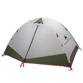 2 person Camping Tent Outdoor Windproof UPF50 UV Resistant Double Layered Poled Camping Tent 2000-3000 mm for Fishing Climbing Beach Oxford Cloth 200150135 cm