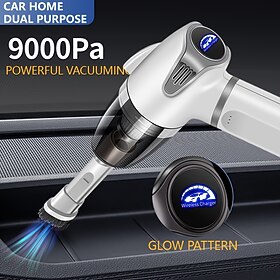 Car Vacuum Cleaner 9000Pa Cordless Rechargeable Handheld Multifunction Mini Vacuum Cleaner Strong Suction Duster For Home Office Car Use