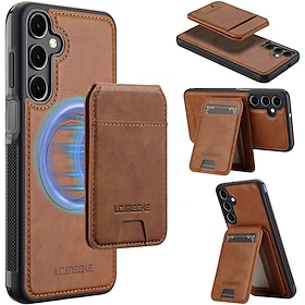 Phone Case For Samsung Galaxy S25 S24 S24 FE S23 S22 S21 Ultra Plus A55 5G A35 5G A15 A14 Back Cover with Stand Holder Magnetic Support Wireless Charging Retro