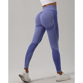 Dame Yogabukser Yoga Leggings Elastisk midje Høy Midje Yoga Danse...