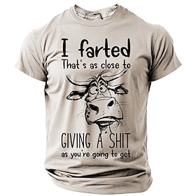 Men's Funny Graphic T-Shirt - I Farted That's As Close To Giving A Shit Sarcastic Humor Tee