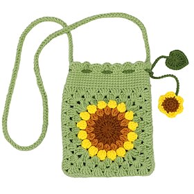 Crochet Kit for Beginners Daisy Tote Bag DIY Knitting Kits of Daisy Tote Bag with Step-by-Step Video Tutorials Crochet Kit Beginners for Adults and Kids