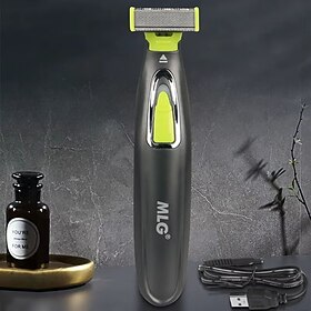 MLG Electric Shaver For Men and Women Portable Full Body Trimmer USB T Shaped Blade Razor For Beard Armpit For Washable Valentine’s Day Gift