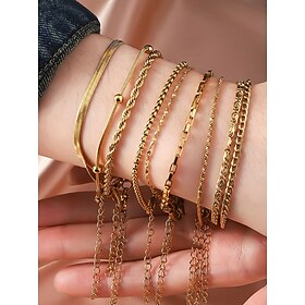 Vintage Style Totem Series Fashion Personalized Steel Bracelet Jewelry Golden / Golden 2 / Golden 3 For Holiday