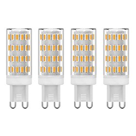 G9 LED Corn Bulbs Dimmable 5W 12V/24V AC/DC – 63LED 4014 for Chandelier, RV, Camper, Marine 4pcs