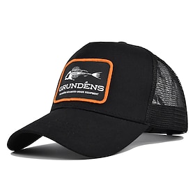 Men's Baseball Cap Sun Hat Trucker Hat Mesh Cap Black Blue Cotton Adjustable Fashion Daily Wear Festival Fish Casual / Daily