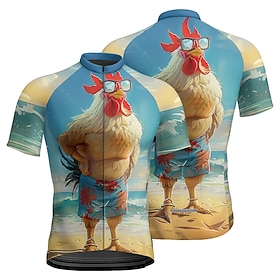 Homme Maillot de cyclisme Animal Manche Courte Cyclisme T-shirt Maillot avec 3 poches arrière VTT Vélo tout terrain Séchage Rapide Design Anatomique Évacuation