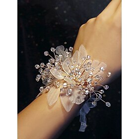 Wedding wrist flowers Wrist Corsages Wedding / Event / Party Fabrics Flower Style
