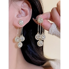 Elegant Crystal Dangle Earrings for Women  Sparkling Rhinestone Drop Earrings, Stylish Jewelry for Parties, Weddings and Special Occasions
