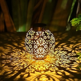 LED Solar Lights Outdoor Hanging Lantern Metal Garden Decoration LED Lights for Yard Patio Lawn Tabletop Pathway Landscape Garden Decoration