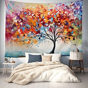 Tree of Life Hanging Tapestry Wall Art Large Tapestry Mural Decor Photograph Backdrop Blanket Curtain Home Bedroom Living Room Decoration