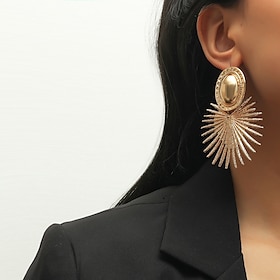 Women's Earrings Classic Happy Stylish Earrings Jewelry Silver / Black / Gold For Wedding Party 1 Pair