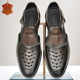 Classic Leather Fisherman Sandals for Men - Versatile Summer Shoes for Dressy and Casual Occasions