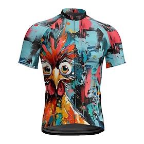 Homme Maillot de cyclisme Graphique Manche Courte Cyclisme T-shirt Maillot avec 3 poches arrière VTT Vélo tout terrain Séchage Rapide Design Anatomique Évacuat