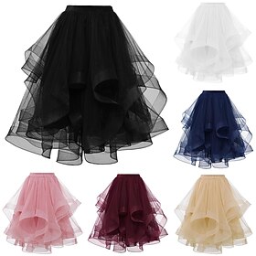 Retro Vintage 1950s Petticoat Hoop Skirt Under Skirt Tulle Skirt Women's Masquerade Party Evening Wear Cocktail Party Tea Party Adults' Skirt