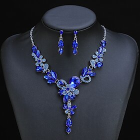 Earrings Set 1 set Alloy Earrings Necklace Women's Luxury Jewelry Set For Festival