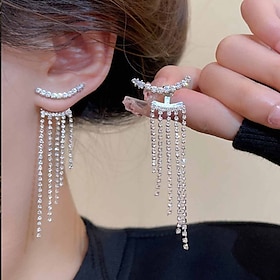 Women's Stud Earrings Drop Earrings Fancy Joy Stylish Earrings Jewelry Silver For Party