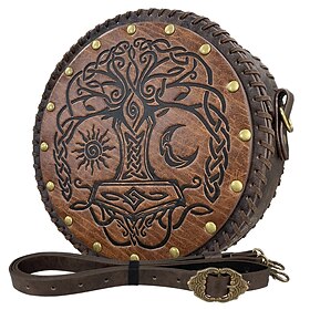 Retro Vintage Punk Gothic Medieval Cosplay Costume Belt Pouch Dice Bag Viking Celtic Knight Ranger Fancy Dress Men's Women's Celtic Viking Halloween Masquerad