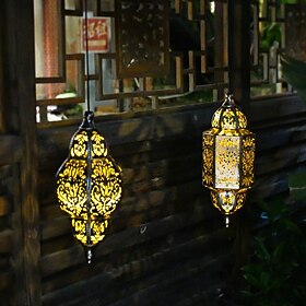 Solar Lanterns Outdoor, Waterproof Hanging Solar Lantern Garden Decor, Solar Lights for Backyard Porch Patio Table Yard Balcony Lawn Pathway, Gifts for Women G