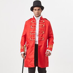 Punk  Gothic Steampunk Military Style Coat Outerwear Embroidered Fancy Dress Men's Royal Halloween Carnival Performance LARP Ren Faire Adults'