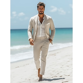 Men's Casual Linen …
