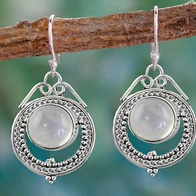 Women's Drop Earrings Hoop Earrings Earrings Retro Precious Joy Trendy Sweet Earrings Jewelry Silver / White / Dark Red For Valentine's Day Gift Prom Festival
