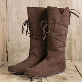 Retro Vintage Medieval Renaissance Shoes Pirate Knight Ritter Men's Women's Unisex Halloween Event / Party Masquerade Shoes Fancy Medieval Boots