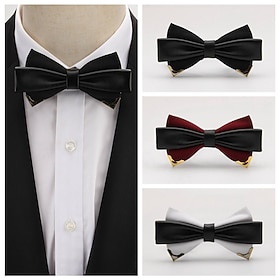Men's Bow Tie Modern Contemporary Solid / Plain Color Wedding Party Daily Wear