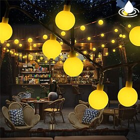 Mini Globe String Lights Solar LED Fairy String Lights  Lights 12M 100LED 5M 20LED  Outdoor Waterproof IP65 Camping Flexible Holiday Lights for Garden  Party Y