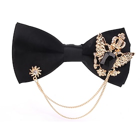 Men's Neckties Modern Contemporary Shiny Metallic Solid Color Wedding Party Daily Wear