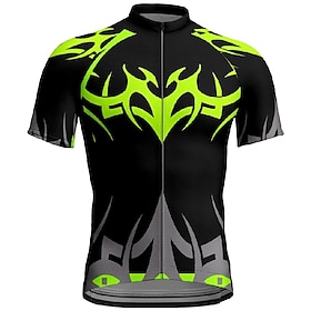 Homme Maillot de cyclisme Géométrique Manche Courte Cyclisme T-shirt Maillot avec 3 poches arrière VTT Vélo tout terrain Séchage Rapide Design Anatomique Évacu