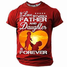 Father Daughter Love Mens Green Short Sleeve T-Shirt - Forever Family Bond Tee