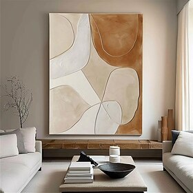 pittura a olio dipinta a mano, quadri astratti quadrati classici, pittura a olio pura dipinta a mano, marrone, moderno, dipinto da appendere, bianco e nero, as