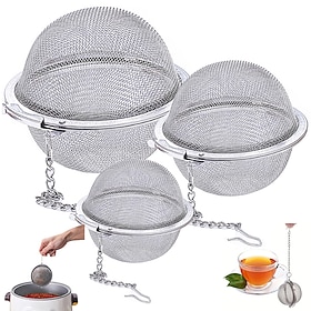 3piece set Stainless Steel Mesh Tea Ball Extra Fine Mesh Tea Infuser for Loose Leaf Tea Tea Strainers Tea Infuser Strainer Filters for Tea Tea Infuser for Tea
