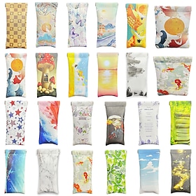PU Leather Glasses Case Random Color, Travel Eyewear Pouch, Stylish Coin Purse, Makeup Bag, Small Item Storage Bag, Surprise Gift Mystery Box