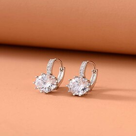 Women's Earrings Classic Joy Earrings Jewelry Silver / Black / Light Pink For Wedding Valentine's Day Daily Holiday Festival
