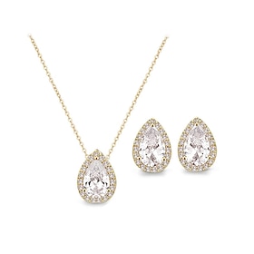 Bridal Jewelry Sets 1 set Zircon Rhinestone Earrings Necklace Women's Elegant Stylish Jewelry Set For Wedding Party Special Occasion