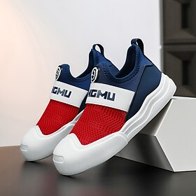 Boys Sneakers Daily Sports  Outdoors Casual School Shoes Mesh PU Elastic Fabric Shock Absorption Breathability Non-slipping Big Kids(7years ) Little Kids(4-7ys