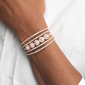Women's Bracelet Fancy Precious Elegant Stylish Alloy Bracelet Jewelry Silver / Golden For Party