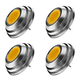 Lampadine a LED G4, lampadina a LED COB da 2 W, attacco bispina G4, forma UFO, equivalente a lampadina alogena da 20 W, bianco caldo, 4 pezzi