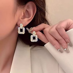 Women's Stud Earrings Drop Earrings Fancy Joy Stylish Earrings Jewelry Gold For Party